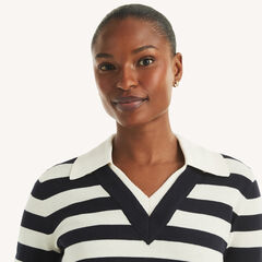 Striped Rugby Sweater,Oyster Bay Blue,large