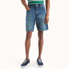 9.5" Relaxed Denim Short,Antique White Wash,large