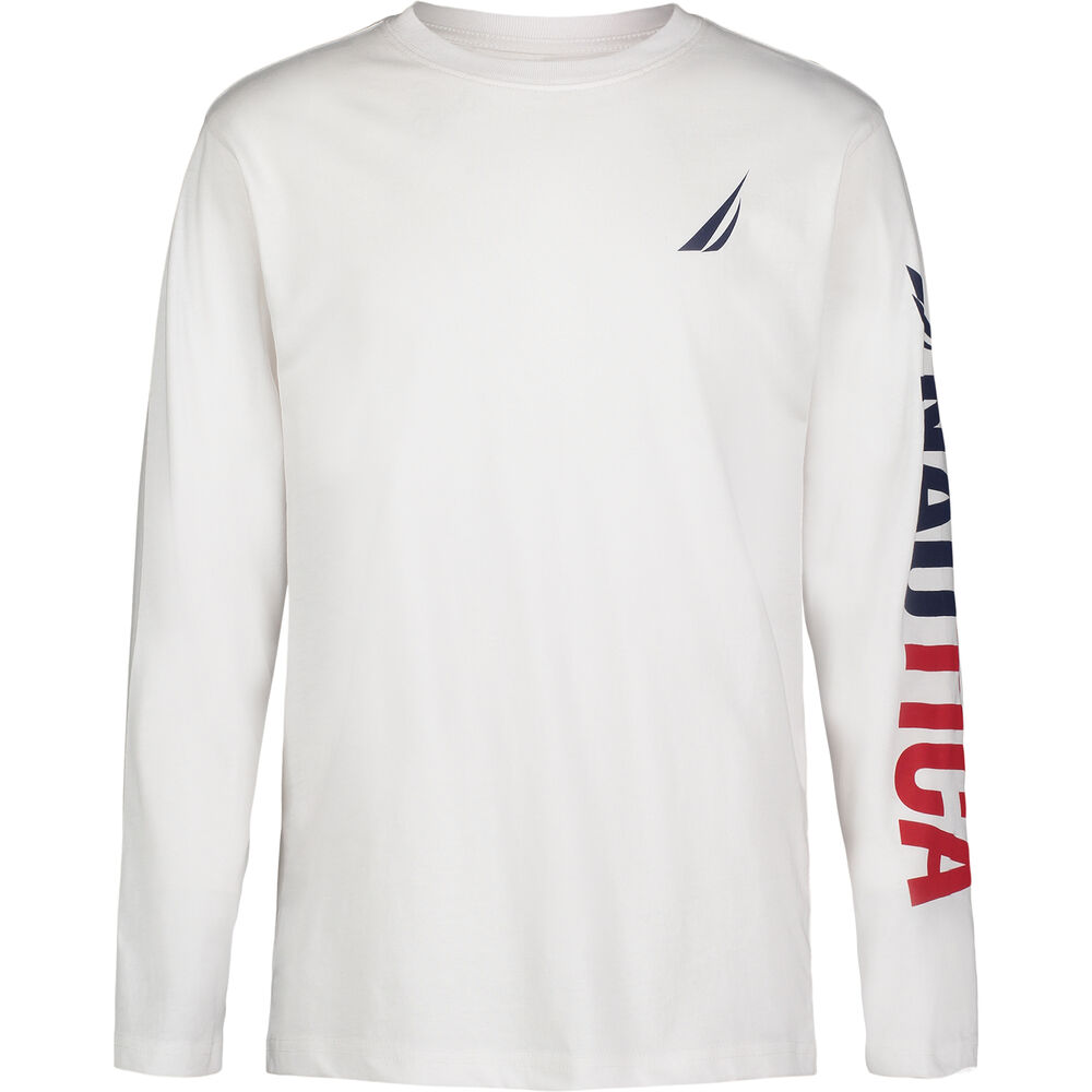 TODDLER BOYS’ LOGO LONG-SLEEVE T-SHIRT (2T-4T),Antique White Wash,large