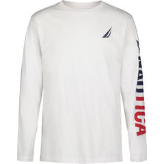TODDLER BOYS’ LOGO LONG-SLEEVE T-SHIRT (2T-4T),Antique White Wash,large