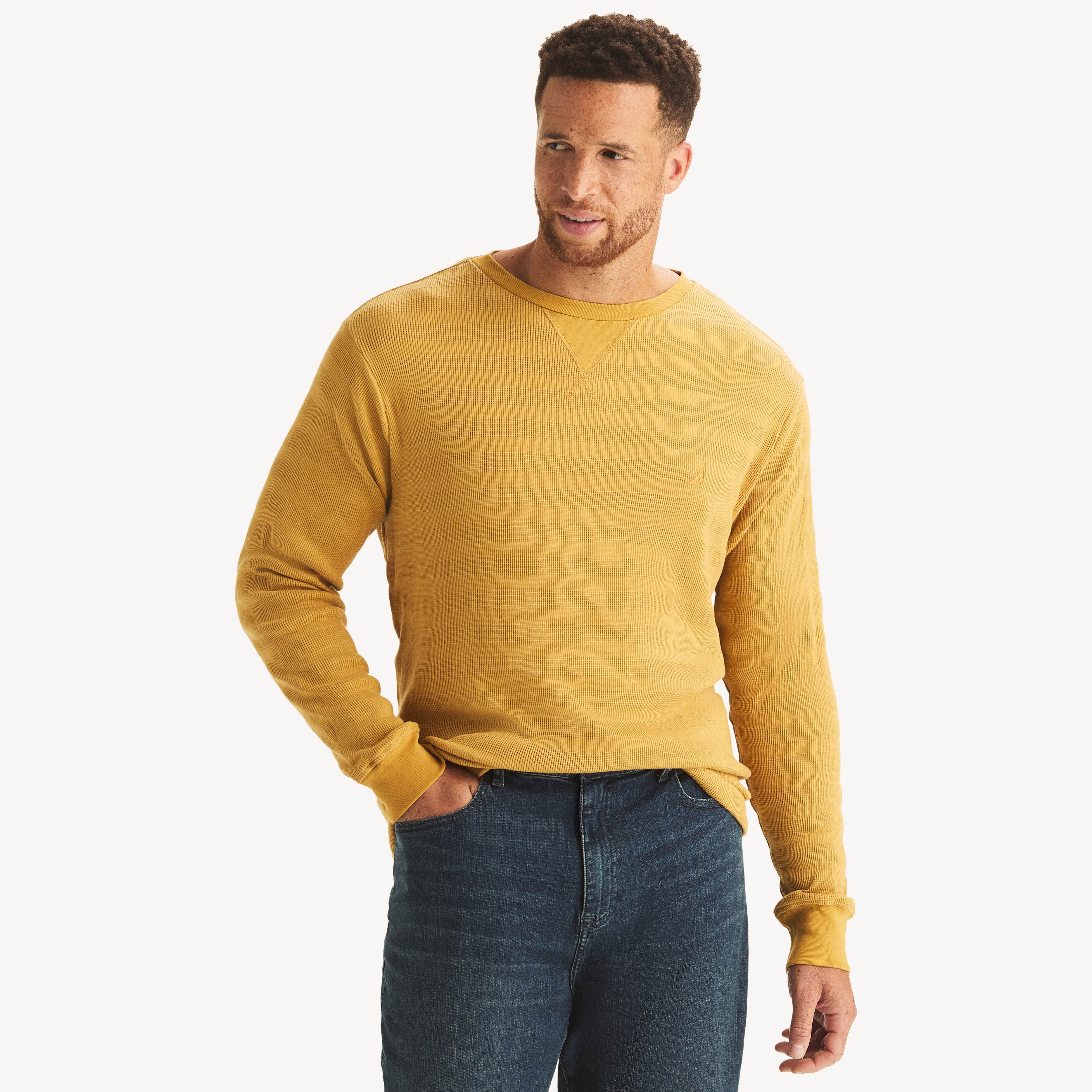Big & Tall Waffle Crewneck Sweater | Nautica