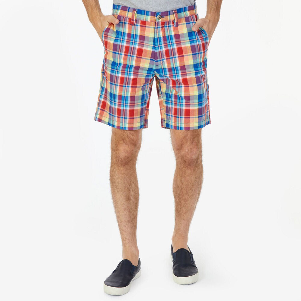 Big & Tall Classic Fit Plaid Shorts,J Navy,large