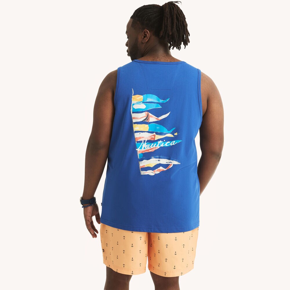 Big & Tall Flag Tank,Bright Cobalt,large