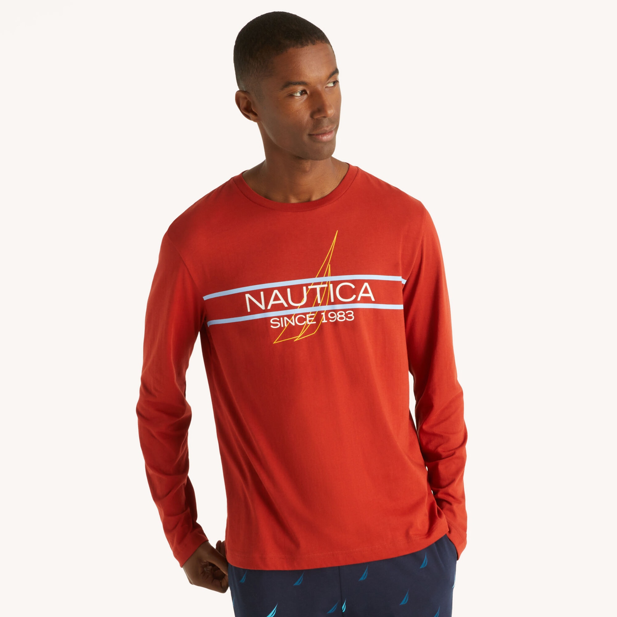 Since 1983 Long-Sleeve Sleep T-Shirt,Teaberry,large