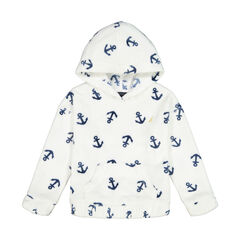TODDLER GIRLS' COZY ANCHOR PULLOVER HOODIE (2T-4T),White,large