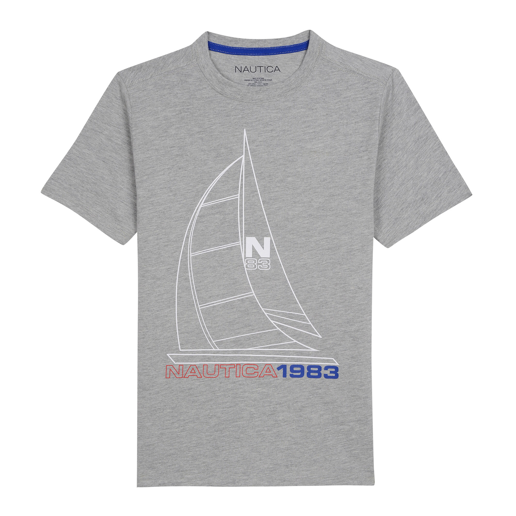 BOY'S CHIP GRAPHIC TEE,Grey Heather,large