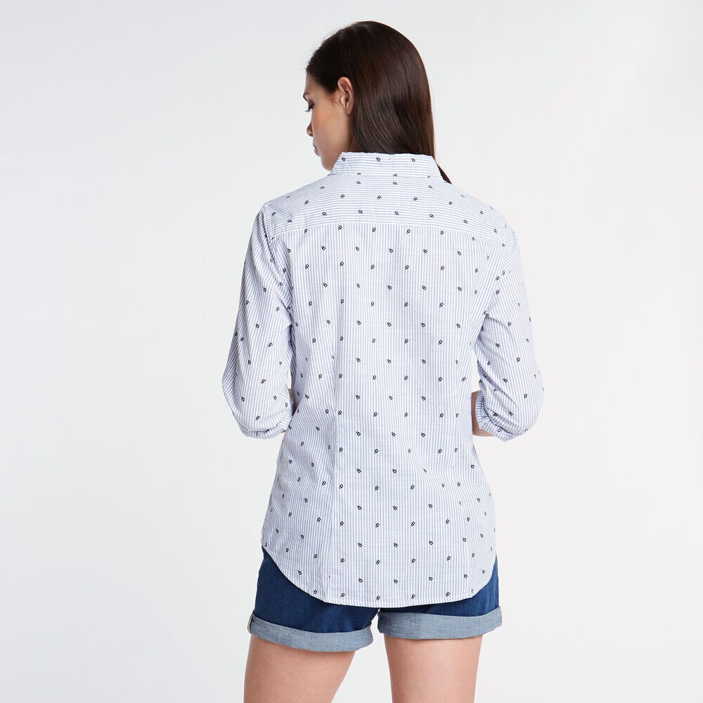 Sailboat Classic Fit Button-Down Shirt,Delphinium Blue,large