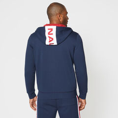 LOGO-STRIPE FULL-ZIP HOODIE,Navy,large