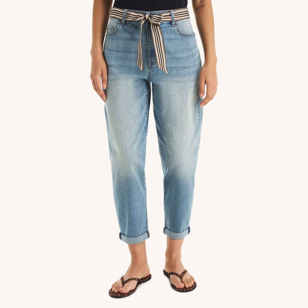 Belted High-Rise Jean,Windsurf Blue,large