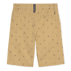Boys' Tim Shorts in Anchor Print,Dark Oatmeal Heather,large