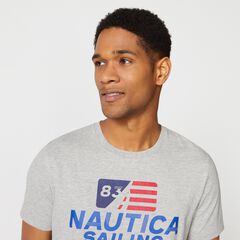 SAILING GRAPHIC T-SHIRT,Grey Heather,large