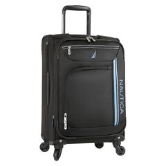 Washboard 20" Expandable Spinner Luggage,Black,large