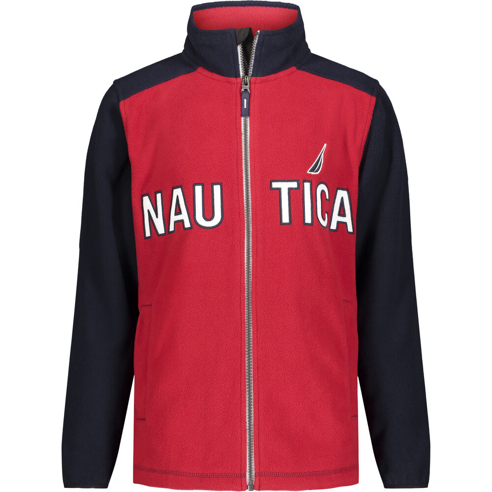 LITTLE BOYS' COLORBLOCK NAUTEX FLEECE JACKET (4-7),Dark Acacia,large