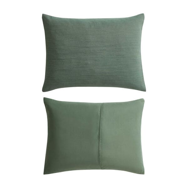 Herringbone Chenille Green Full/Queen Comforter Set