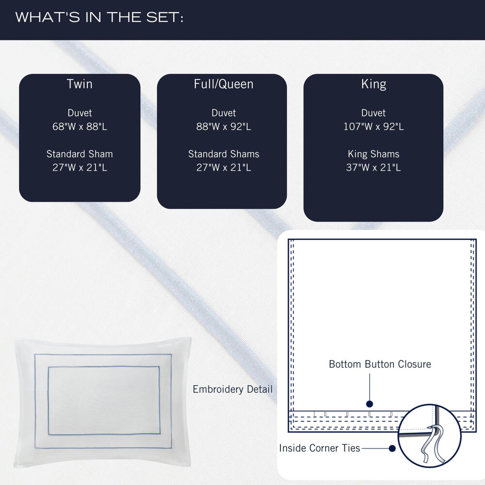 Alden Blue King Duvet Cover Set,Navy Dusk,large