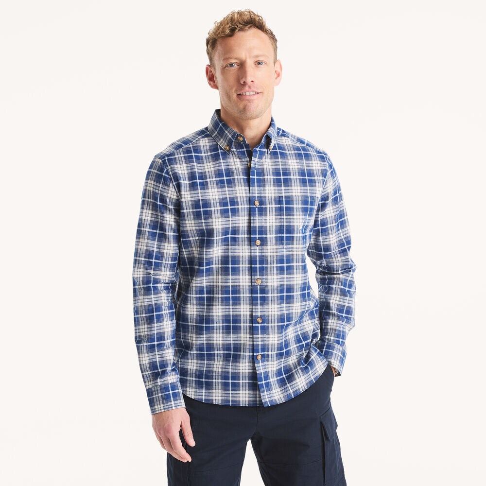 Plaid Shirt,Clear Sky Blue,large