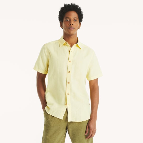 Short-Sleeve Linen Deck Shirt