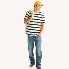 Yarn-Dyed Striped Shirt,Sail White,large