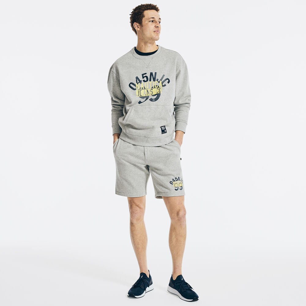 NAUTICA JEANS CO. FLEECE SHORT,Grey Heather,large