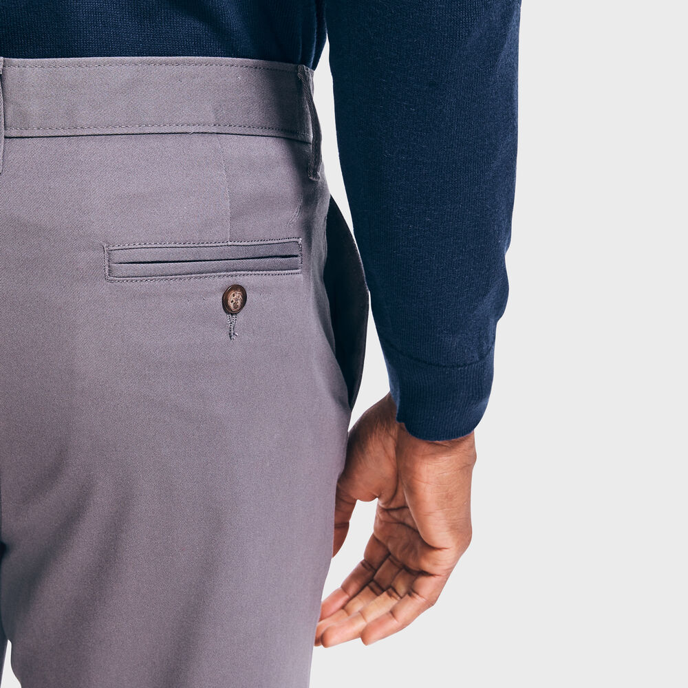 Wrinkle-Resistant Classic Fit Deck Pant,Pewter Grey,large