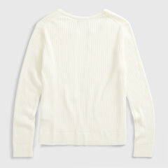 RIBBED OPEN-FRONT CARDIGAN,Marshmallow,large