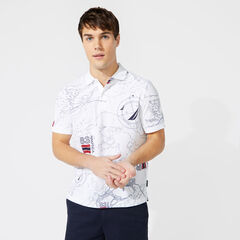 CLASSIC FIT PRINT POLO,Bright White,large