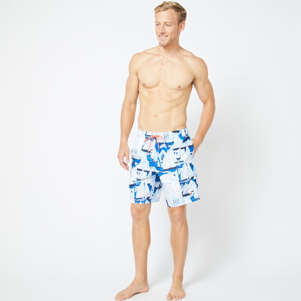 8" BOAT PRINT QUICK-DRY SWIM,Windsurf Blue,large