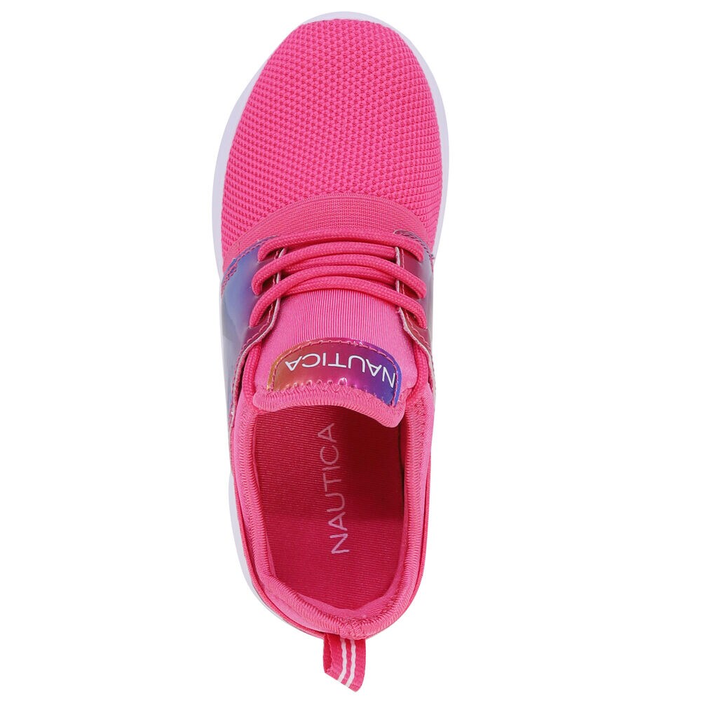 GIRLS' LACE-UP SNEAKER ,Lure Red Heather,large