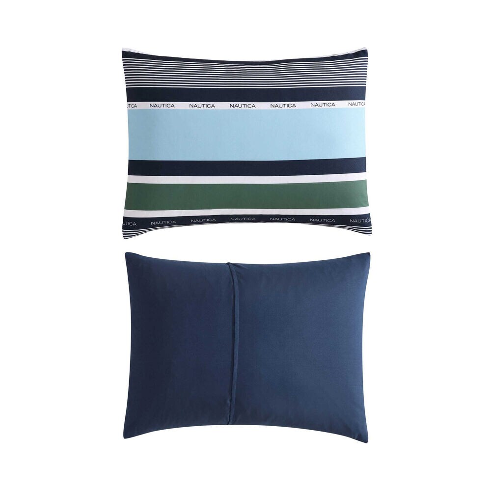 Elliot Navy King Comforter & Sham Bonus Set,Bali Bliss,large