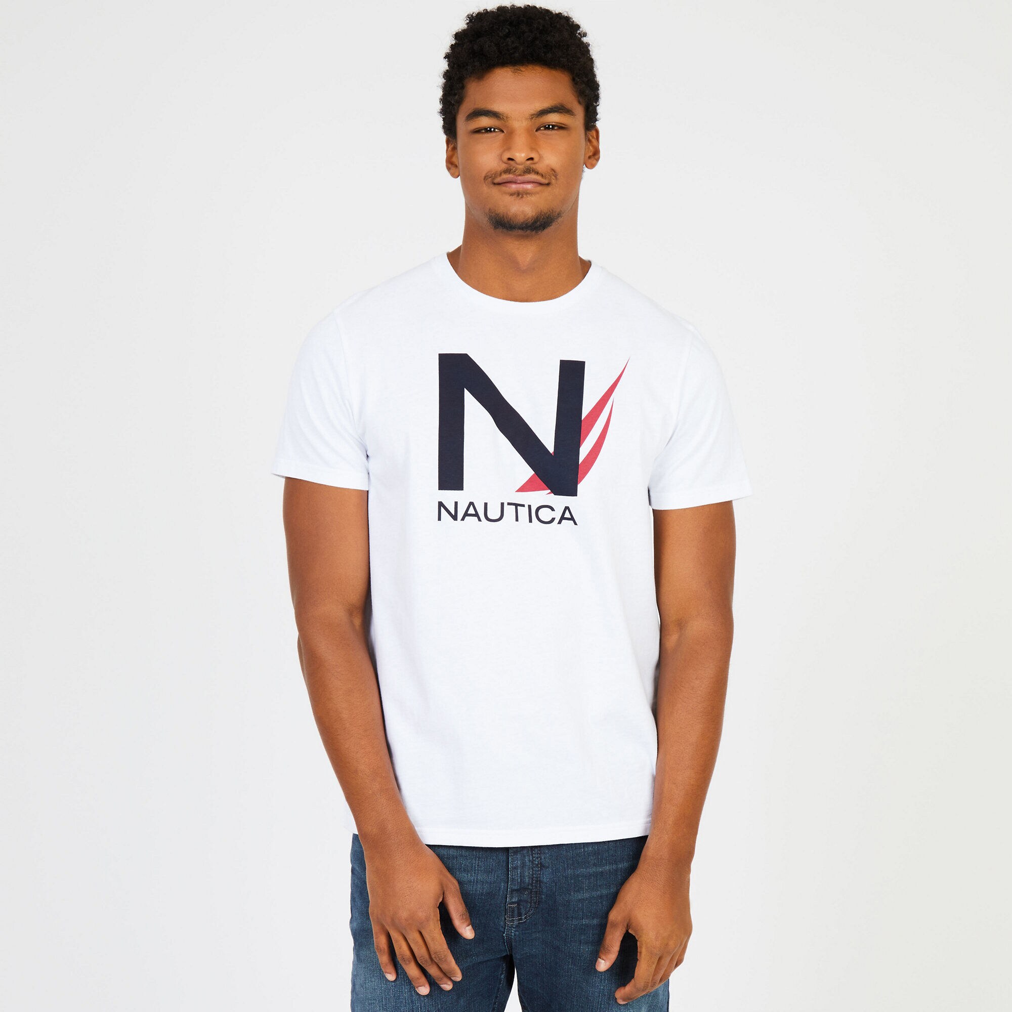 Big & Tall Signature Graphic T-Shirt,Bright White,large