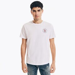 FLAG LOGO GRAPHIC T-SHIRT,Bright White,large