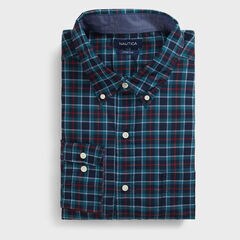 BIG & TALL PLAID SHIRT,Peacoat,large