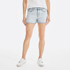 3.5" NAUTICA JEANS CO. MID-RISE STRIPED DENIM SHORT,Outlet Seablue Wash,large