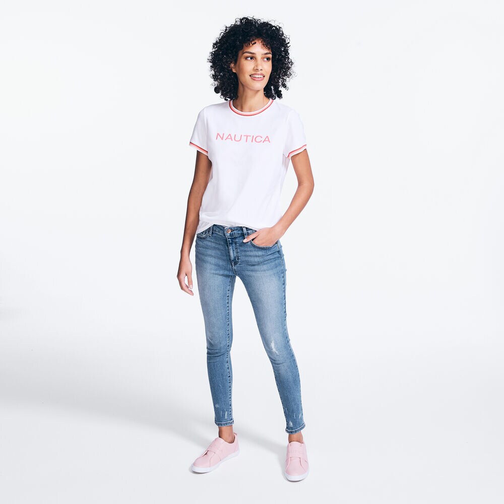 LOGO GRAPHIC T-SHIRT,Bright White,large