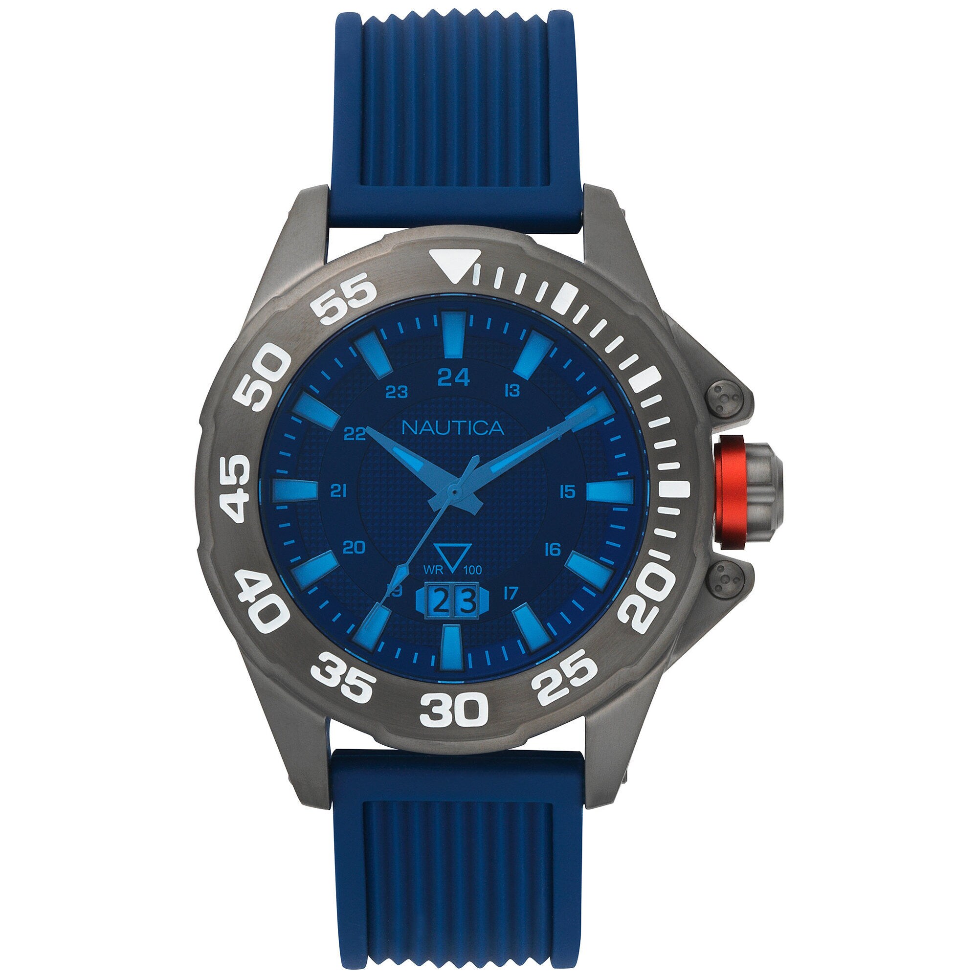 Westview Silicone 3-Hand Watch - Blue,Multi,large