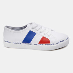 YOSELIN COLORBLOCK LOGO SNEAKERS,Antique White Wash,large