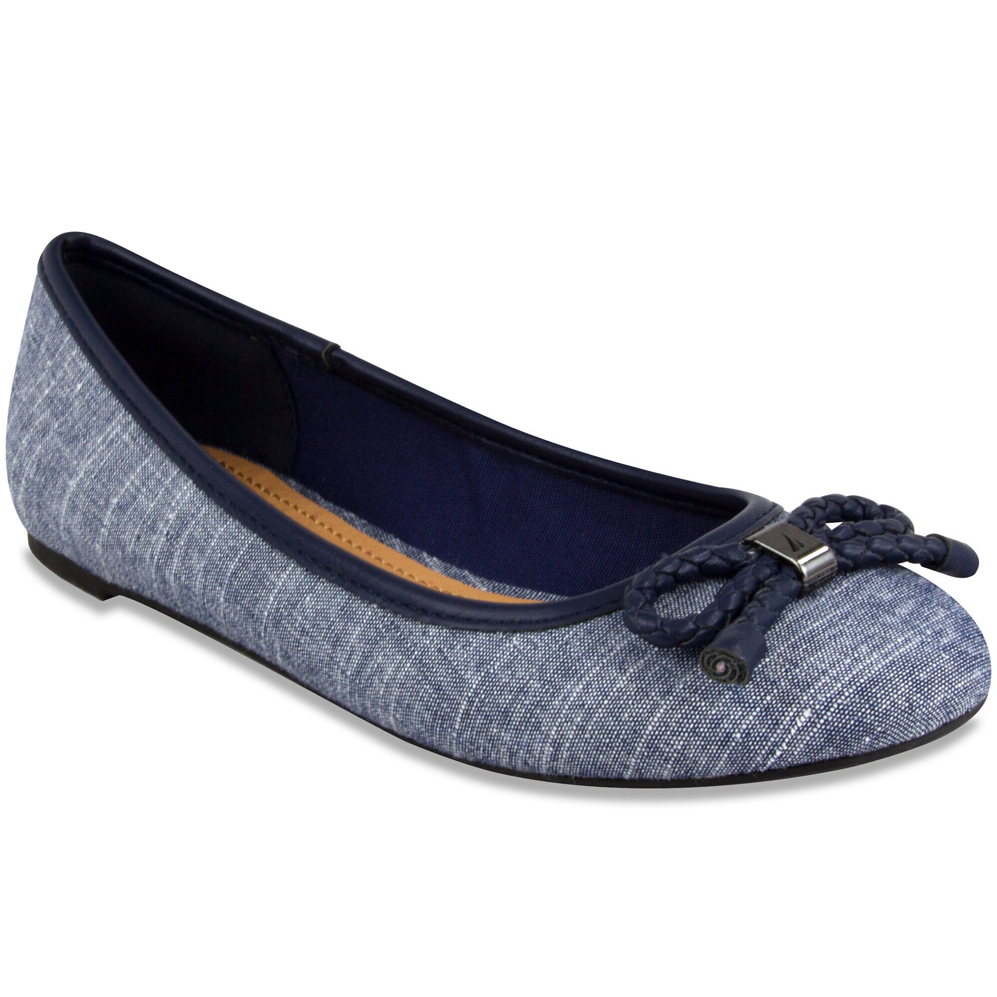 Giande Bow Flat,Navy,large