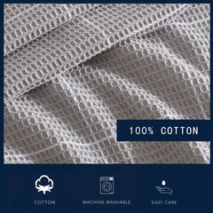 Bridgeport Waffle Grid Grey Full/Queen Blanket,Sienna-dust,large