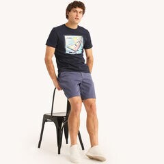 Sailboat Graphic T-Shirt,Navy,large