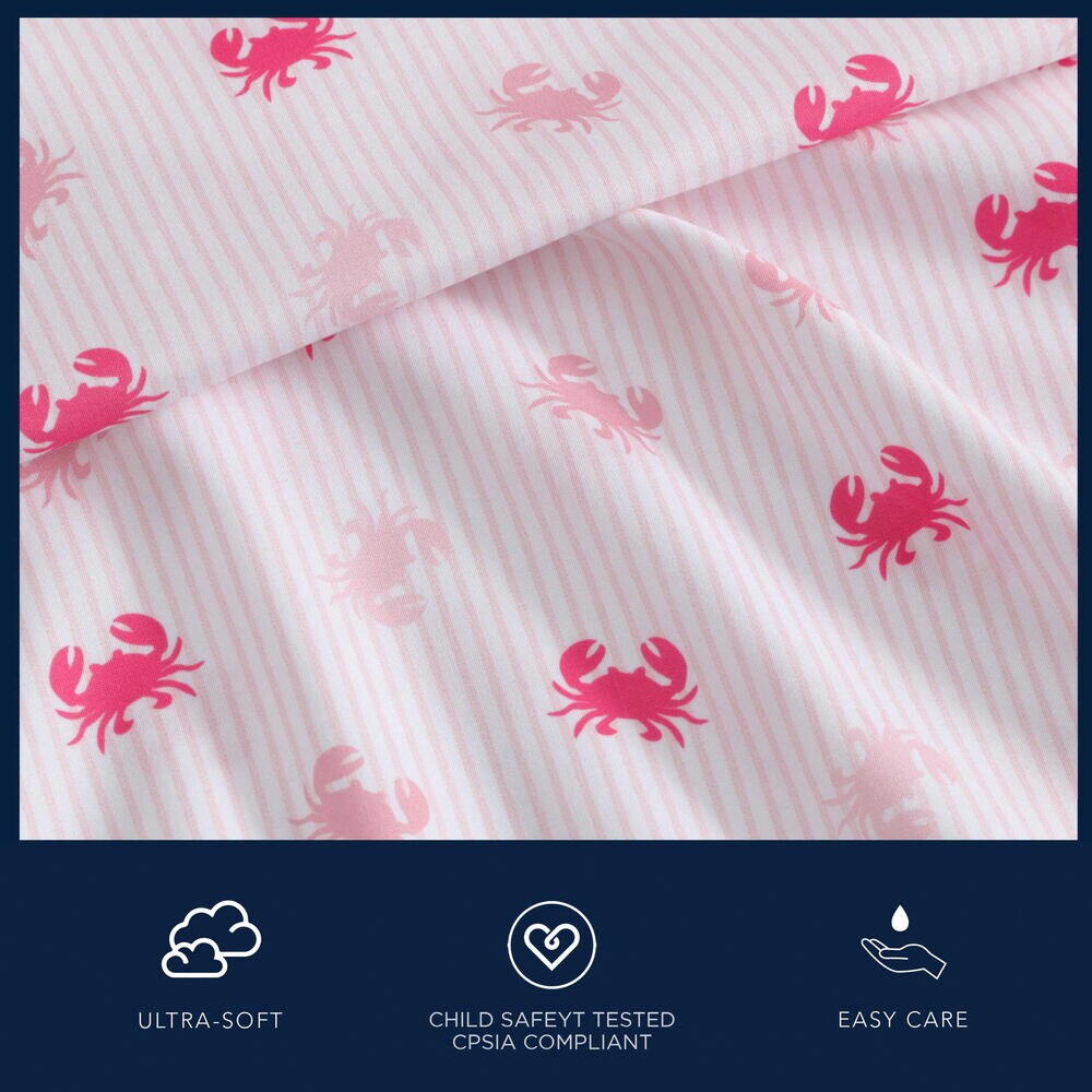 Axton Crab Pink Full Sheet Set,Lt Pink,large