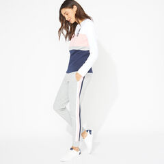 EMBROIDERED COLORBLOCK SWEATSHIRT,Bright White,large