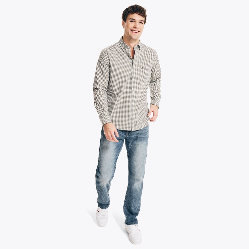 GINGHAM SHIRT,Everglades Green,large
