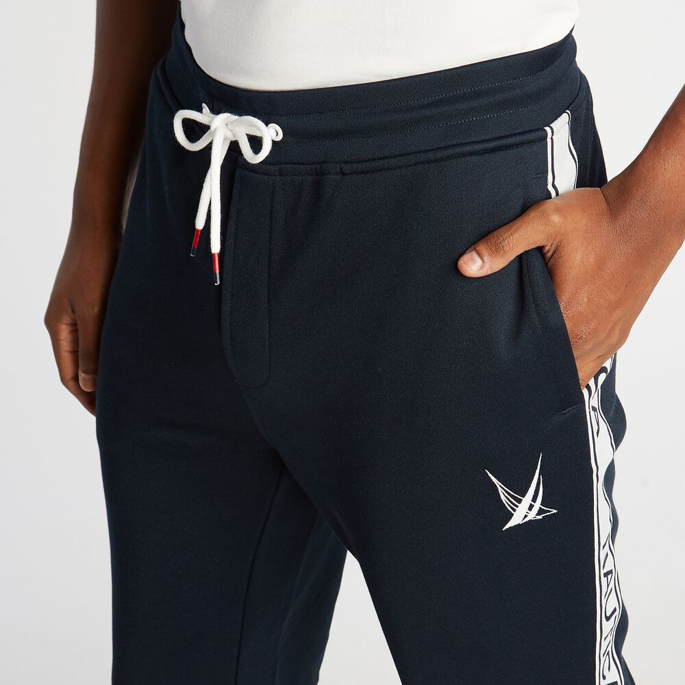 LOGO TAPE JOGGER,Navy,large