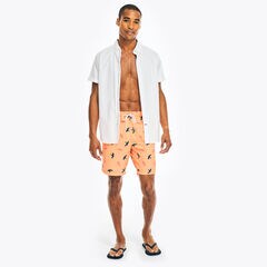 8" PARROT PRINT SWIM,Orange,large