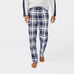 PLAID FLEECE SLEEP PANT,Navy,large