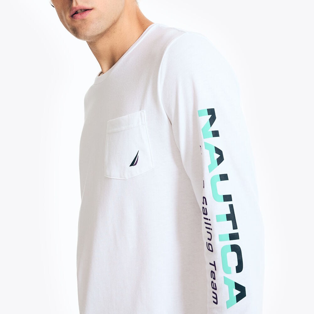 COMPETITION SUSTAINABLY CRAFTED LONG-SLEEVE GRAPHIC T-SHIRT,Bright White,large