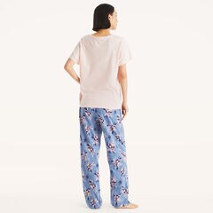 Printed Pajama Pant Set,Gulfcoast Blue Heather,large