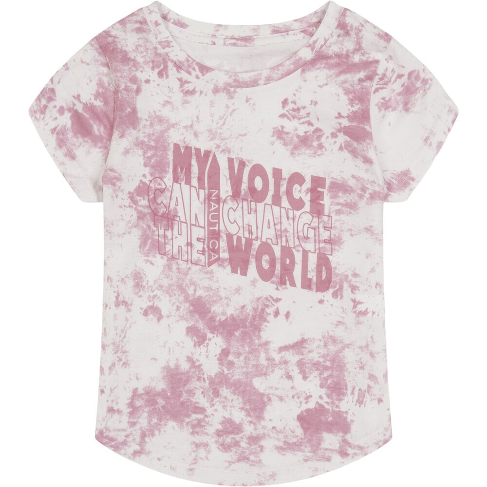 LITTLE GIRLS' CHANGE THE WORLD T-SHIRT (4-6x),Firey Red,large