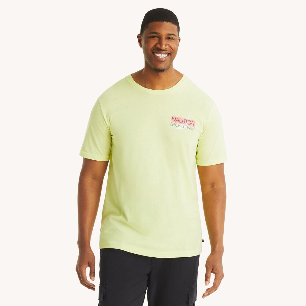 Big & Tall Sailing Regatta Graphic T-Shirt,Light Olive,large