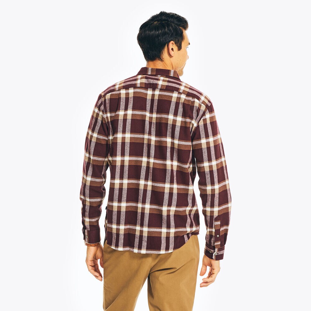 PLAID FLANNEL SHIRT,Rio Red,large